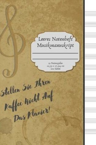 Cover of Leeres Notenheft Musikmanuskript