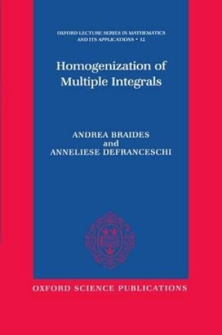 Cover of Homogenization of Multiple Integrals