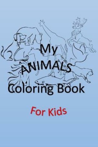 Cover of animal coloring book for kids