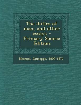 Book cover for The Duties of Man, and Other Essays - Primary Source Edition