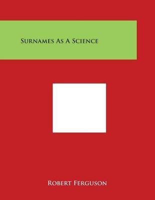 Book cover for Surnames as a Science