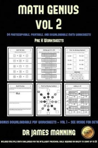 Cover of Pre K Worksheets (Math Genius Vol 2)