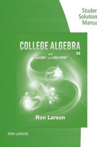 Cover of Study Guide with Student Solutions Manual for Larson's College Algebra,  10th