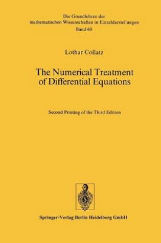 Cover of The Numerical Treatment of Differential Equations