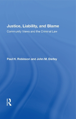 Book cover for Justice, Liability, And Blame