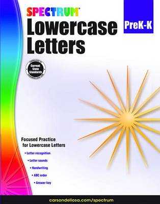 Book cover for Lowercase Letters, Grades Pk - K