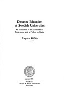 Cover of Distance Education at Swedish Universities