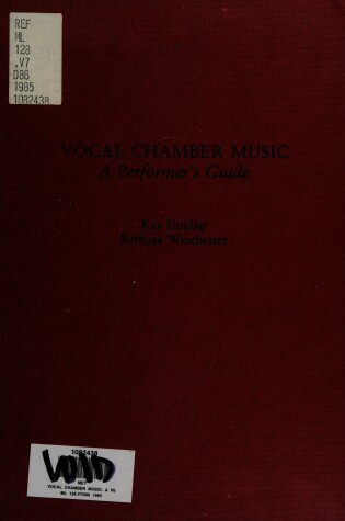 Cover of Vocal Chamber Music V-1