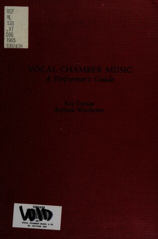 Book cover for Vocal Chamber Music V-1