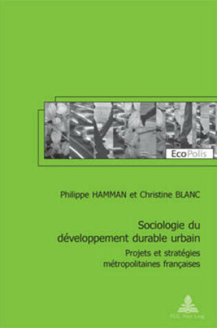 Cover of Sociologie Du Developpement Durable Urbain