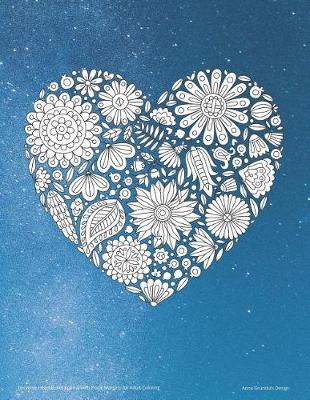 Book cover for Universe Heart Bullet Journal with Floral Margins for Adult Coloring