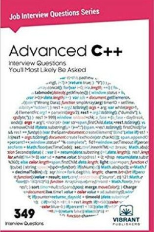 Cover of Advanced C++ Interview Questions You'll Most Likely Be Asked