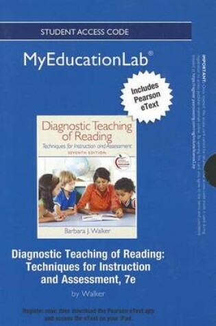 Cover of NEW MyLab Education with Pearson eText -- Standalone Access Card -- for Diagnostic Teaching of Reading