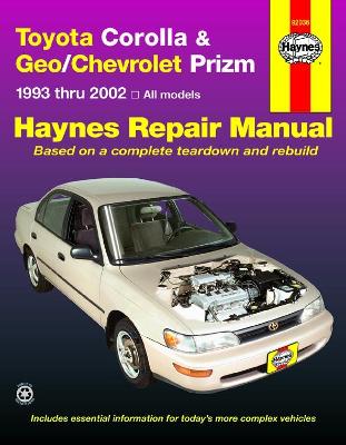 Book cover for Toyota Corolla & Geo/Chevrolet Prizm (1993-2002) Haynes Repair Manual (USA)