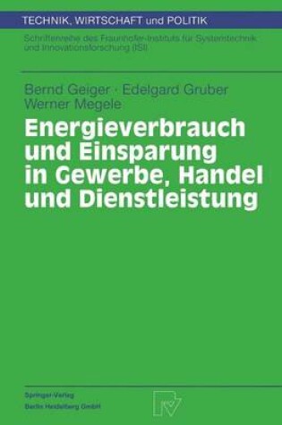 Cover of Energieverbrauch Und Einsparung in Gewerbe, Handel Und Dienstleistung