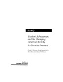 Book cover for Student Achievement and the Changing American Family