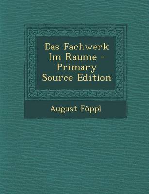 Book cover for Das Fachwerk Im Raume