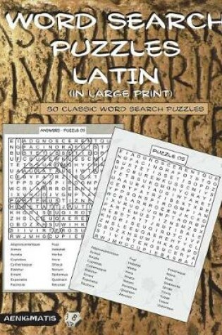 Cover of Word Search Puzzles - Latin (in Large Print)