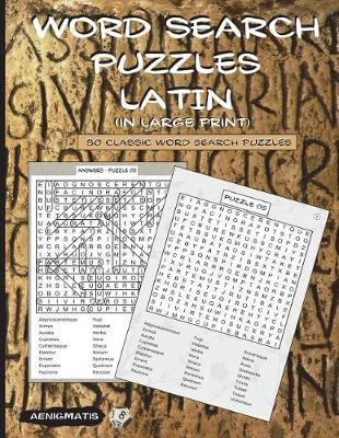 Book cover for Word Search Puzzles - Latin (in Large Print)