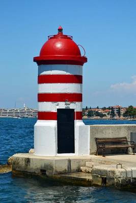 Book cover for Red and White Lighthouse in Croatia Journal