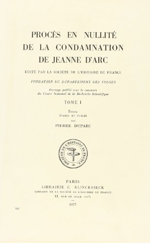 Book cover for Proces En Nullite de La Condamnation de Jeanne D'Arc