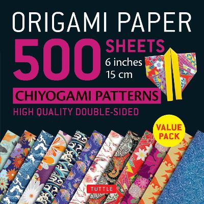 Book cover for Origami Paper 500 sheets Chiyogami Designs 6 inch 15cm