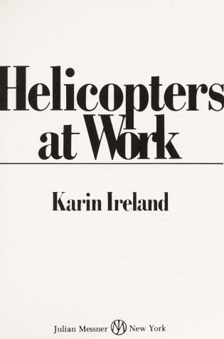 Cover of Helicopters at Work