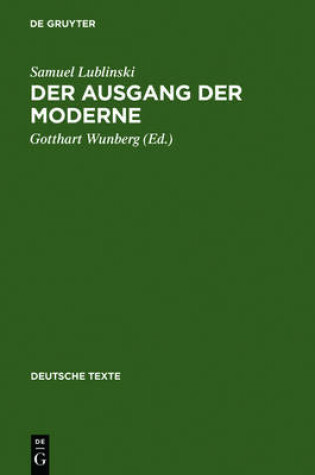 Cover of Der Ausgang Der Moderne