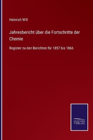 Cover of Jahresbericht über die Fortschritte der Chemie