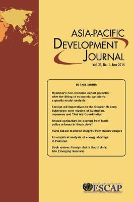 Book cover for Asia-Pacific Development Journal, June 2014