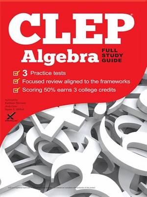 Book cover for CLEP Algebra 2017