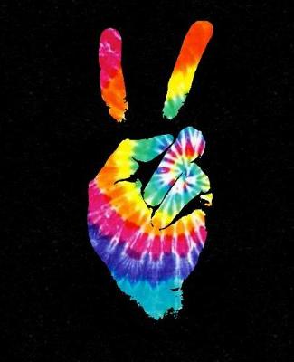 Book cover for Tie Dye Peace Sign Hand Composition Notebook / Journal