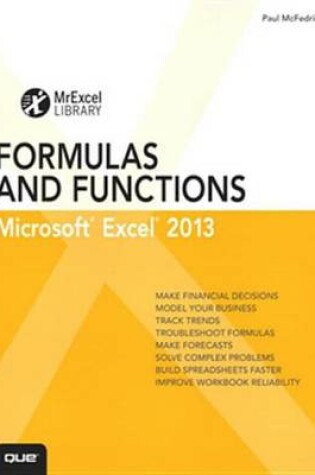 Cover of Excel 2013 Formulas and Functions