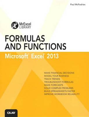 Book cover for Excel 2013 Formulas and Functions
