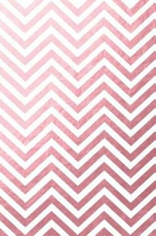 Cover of Faux Rose Gold Foil Chevron Pattern Notebook