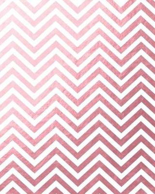 Book cover for Faux Rose Gold Foil Chevron Pattern Notebook