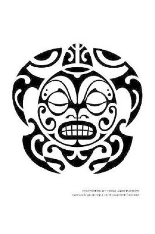 Cover of Polynesian Art Tribal Mask Pattern Hawaiian Sea Turtle Honu Maori Notebook