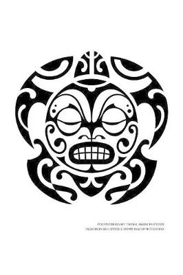 Book cover for Polynesian Art Tribal Mask Pattern Hawaiian Sea Turtle Honu Maori Notebook