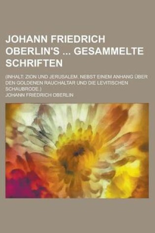 Cover of Johann Friedrich Oberlin's Gesammelte Schriften; (Inhalt