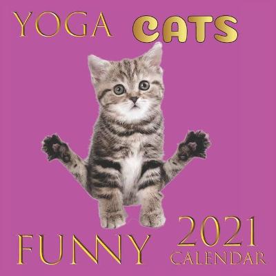 Book cover for funny yoga cats