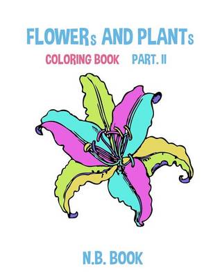 Book cover for flower and plant coloring book part II