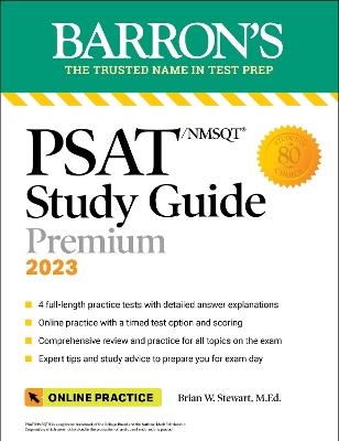 Cover of PSAT/NMSQT Study Guide, 2023: 4 Practice Tests + Comprehensive Review + Online Practice
