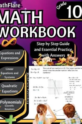 Cover of MathFlare - Math Workbook 10th Grade