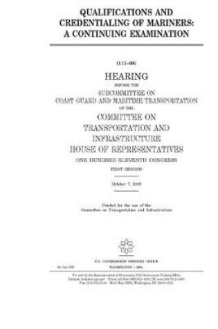 Cover of Qualifications and credentialing of mariners