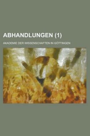 Cover of Abhandlungen (1)