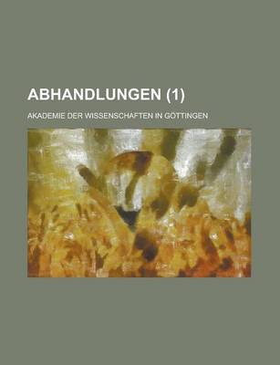 Book cover for Abhandlungen (1)