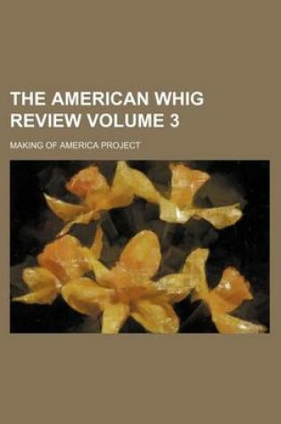 Cover of The American Whig Review Volume 3