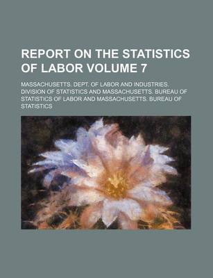 Book cover for Report on the Statistics of Labor Volume 7