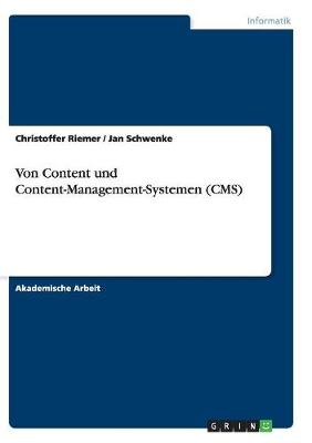 Book cover for Von Content und Content-Management-Systemen (CMS)