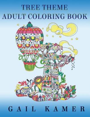 Book cover for Tree Theme Adult Coloring Book